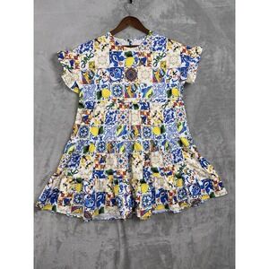 Women's Dresses‎ Tunic Beach Dress Short Sundress Floral Boho Mini Summer XL